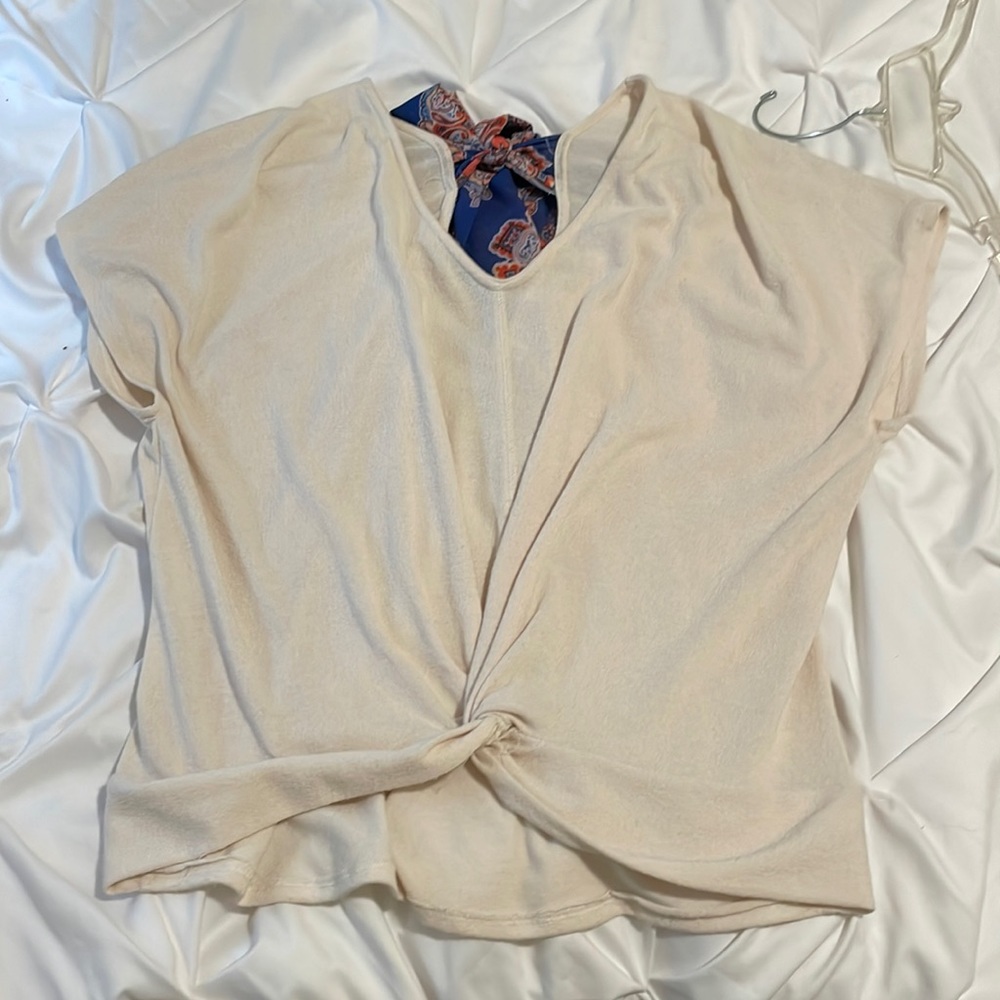 Francesca's tie bow back tshirt